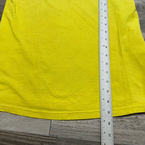 Vintage 90s Nike Air Max Brand Logo Swoosh Bright Yellow Mens S‎ Sporty Tshirt - Picture 7 of 8